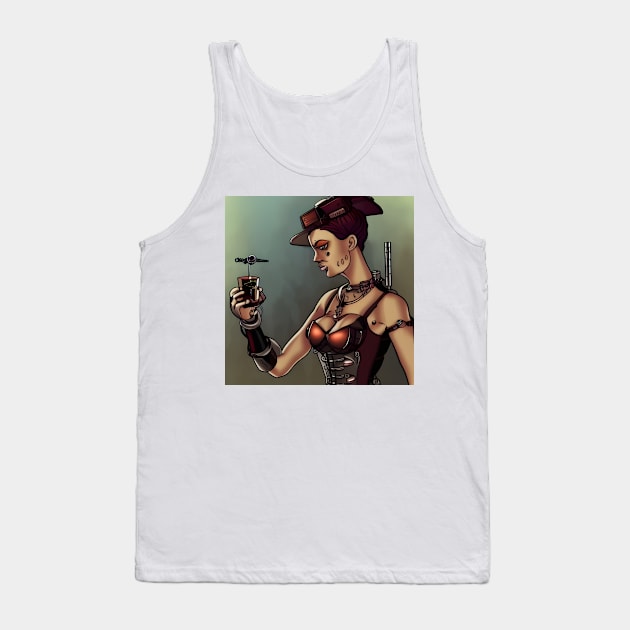 Sexy cyborg bartender Tank Top by Roguex